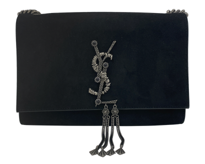 Kate Bandolera Edicion Limitada, 990&euro;, Bolso, Negro, Cuero - Ante, Vista frontal